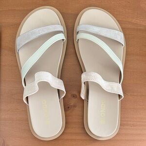 Blondo Women's Kegan Sandals in Almond Multi Color 7.5